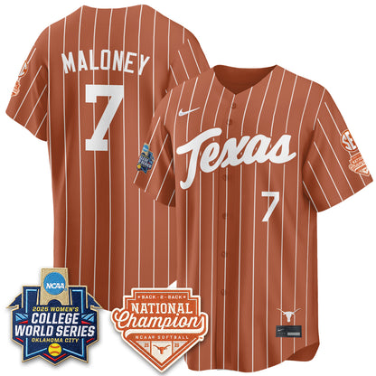Texas Longhorns Softball 2026 World Series (WCWS) Vapor Premier Limited Jersey - B2B Champs - All Stitched