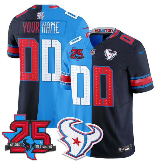 HOU 2026 Rivalries Split Vapor Custom Jersey - Stitched