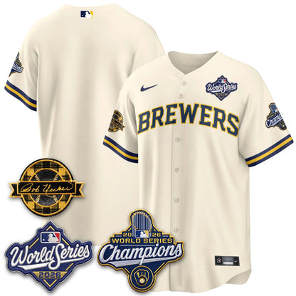 MIL 2026 WS Champions - Bob Uecker Patch Vapor Jersey - Stitched
