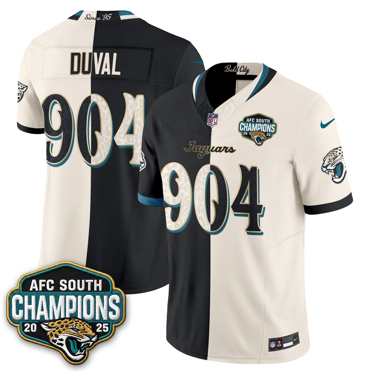 Jacksonville Jaguars 2026 Rivalries Split Vapor Jersey - Stitched