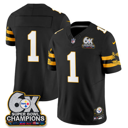 PIT 6X Champs Throwback V2 Vapor Jersey - Stitched