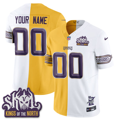 Minnesota Vikings 2026 Rivalries Split V2 Vapor Custom Jersey - Stitched