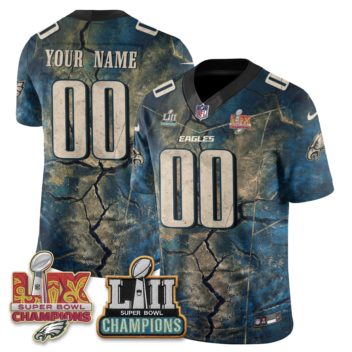 Philadelphia Eagles Fangear Edition Vapor Custom Jersey - Stitched