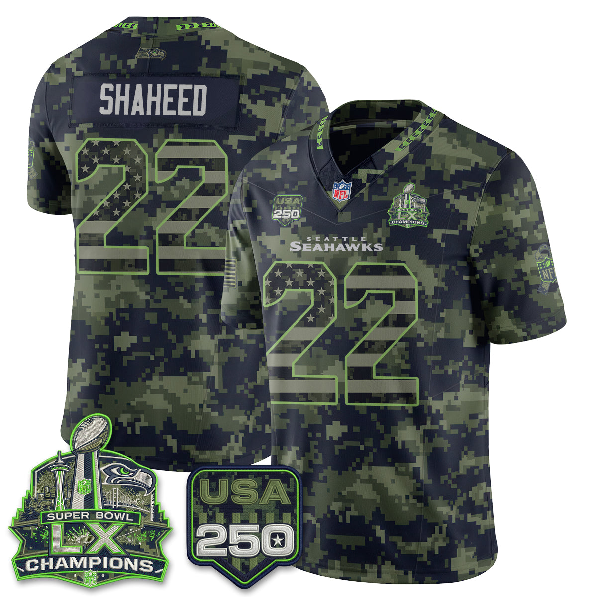 Seattle Seahawks 2026 Salute to Service Edition Vapor Jersey - Stitched