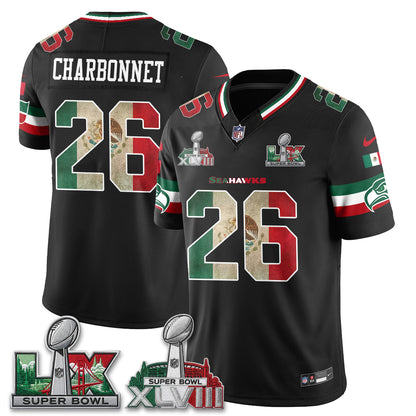 Seattle Seahawks Mexico Edition Vapor Jersey V1- Stitch