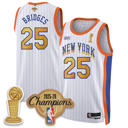 New York Knicks Champions Night Vapor Jersey - Stitched