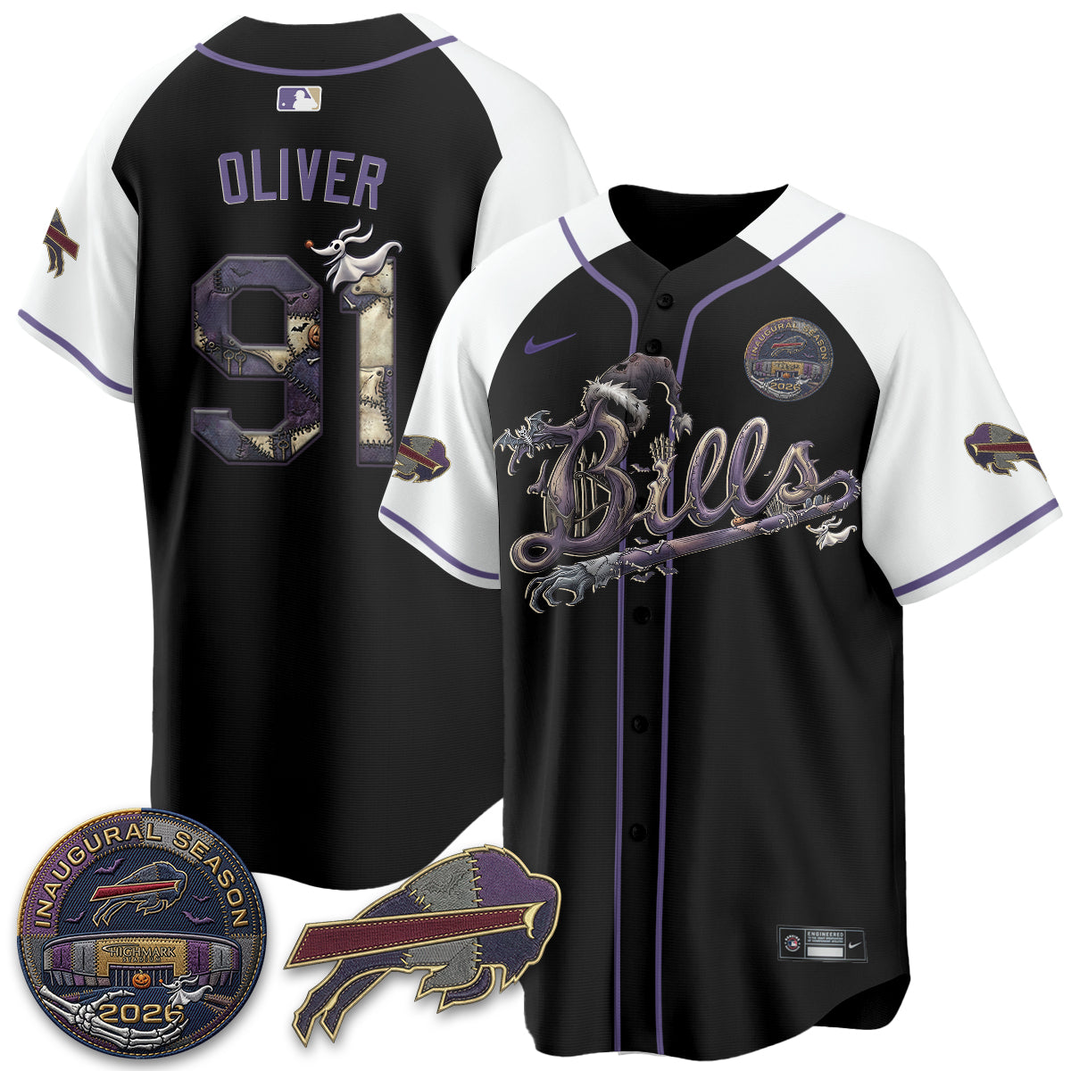 BUF 2026 Nightmare Edition Vapor Baseball Jersey - Stitched