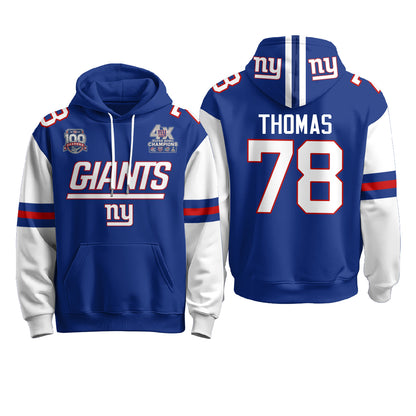 New York Giants 4X Champs S.Bowl Hoodie - Stitched