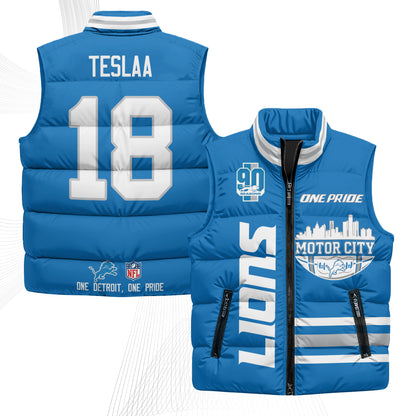 DET Motor City Puffer Vest - Printed