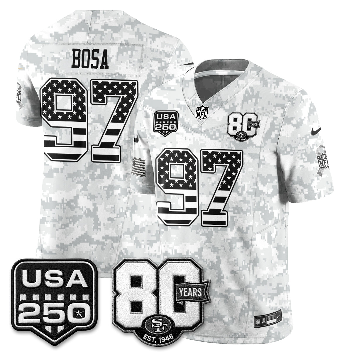 San Francisco 49ers 2026 Salute to Service Edition Vapor Jersey - Stitched