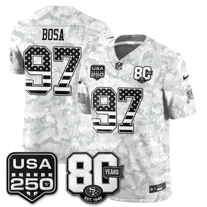 San Francisco 49ers 2026 Salute to Service Edition Vapor Jersey - Stitched