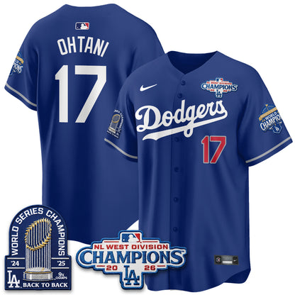 LAD 2026 NL West Champs Vapor Jersey- Stitched
