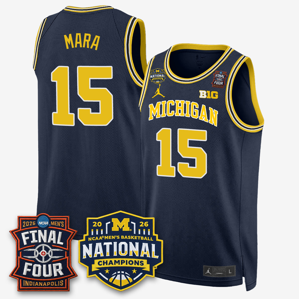 MICH 2026 NCAA Men's Basketball Champions Limited Jersey - All Stitched