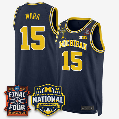 MICH 2026 NCAA Men's Basketball Champions Limited Jersey - All Stitched