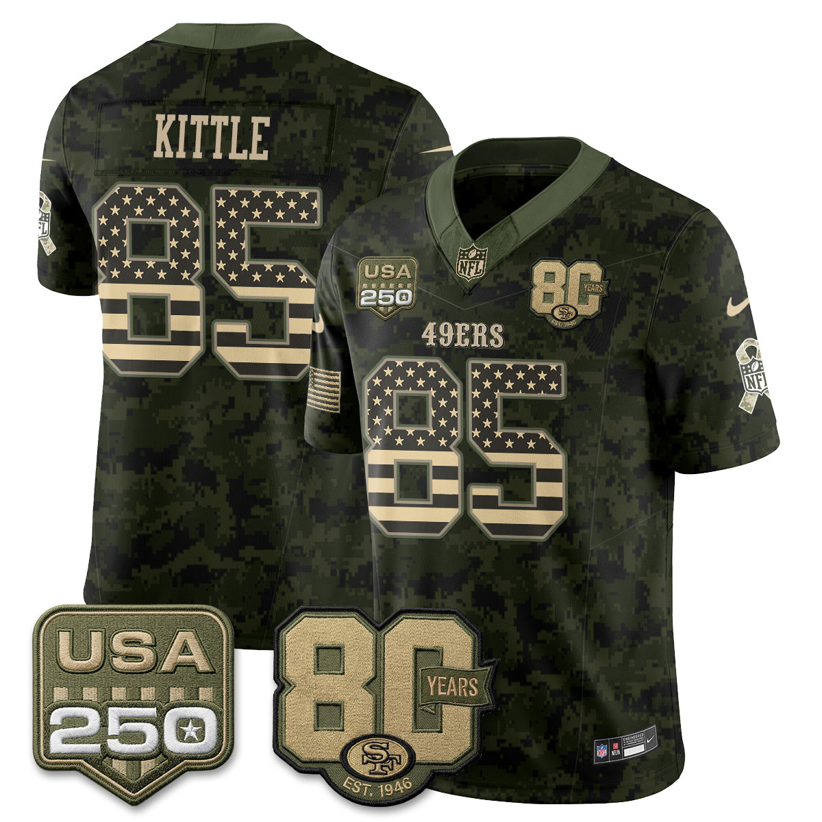 San Francisco 49ers 2026 Salute to Service Edition Vapor Jersey - Stitched