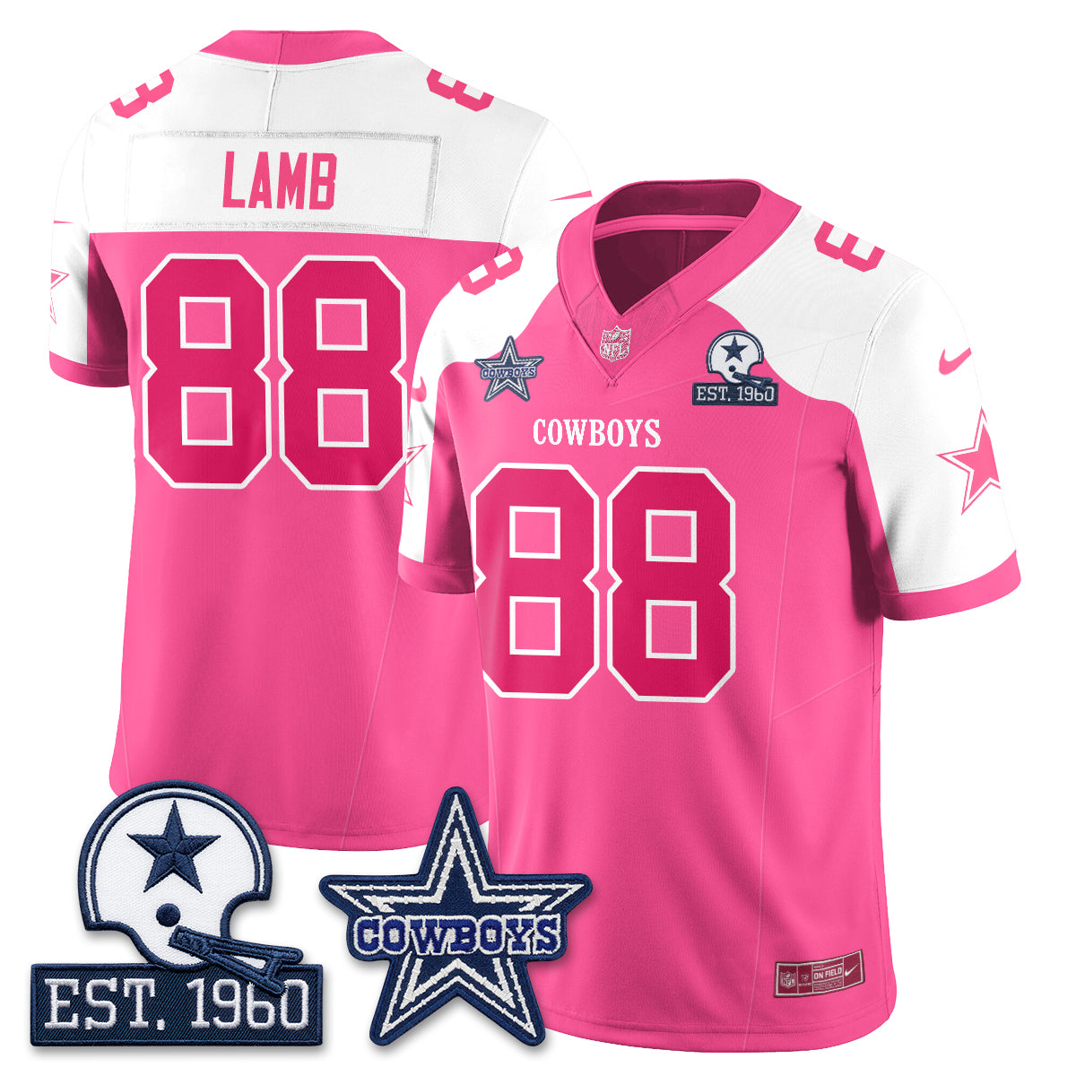 DAL Breast Cancer Awareness Edition Vapor Jersey - Stitched