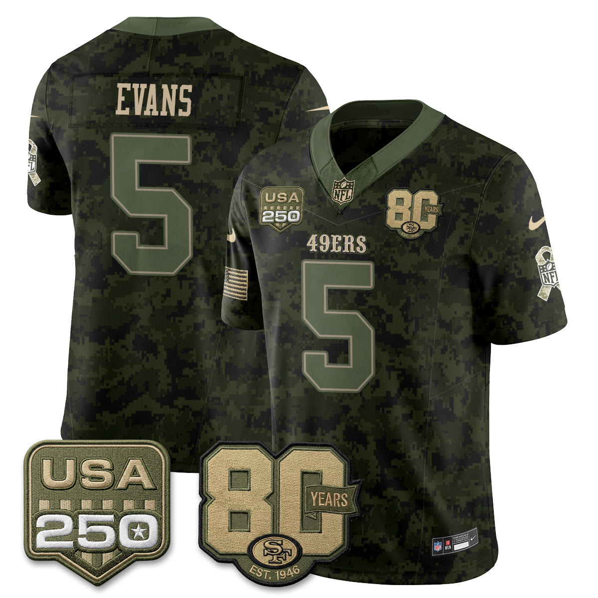 San Francisco 49ers 2026 Salute to Service Edition Vapor Jersey - Stitched
