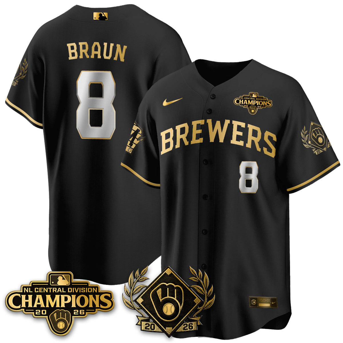 MIL 2026 NL Division Champs Vapor Jersey - Stitched