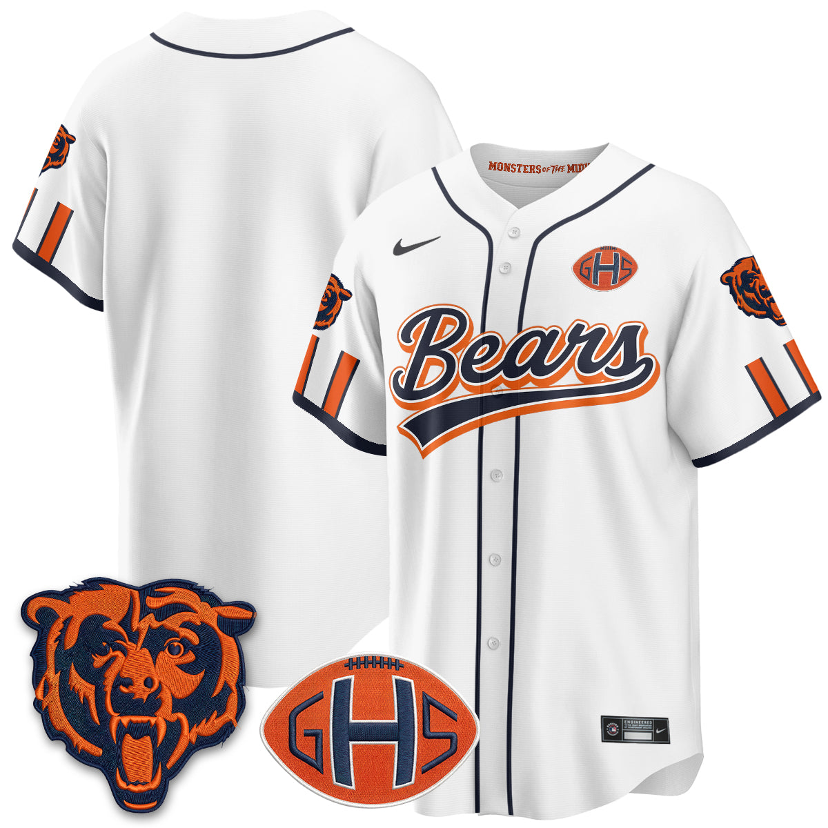 Chicago Bears 2026 Rivalries Baseball Vapor Jersey - Stitched