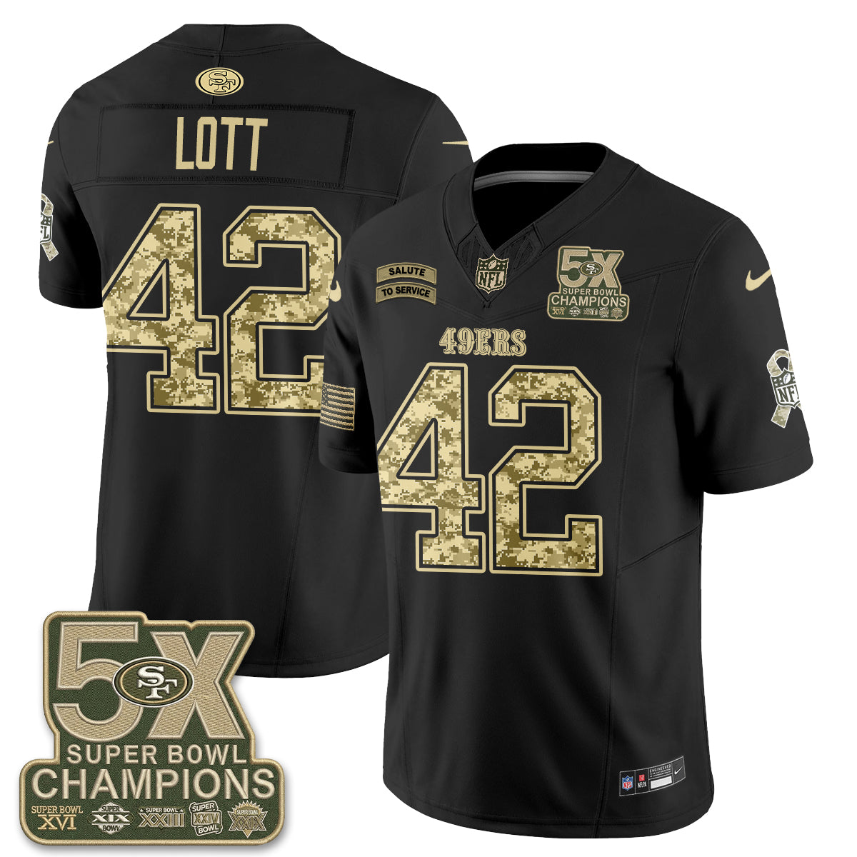 San Francisco 49ers 2026 Salute to Service V2 Vapor Jersey - Stitched
