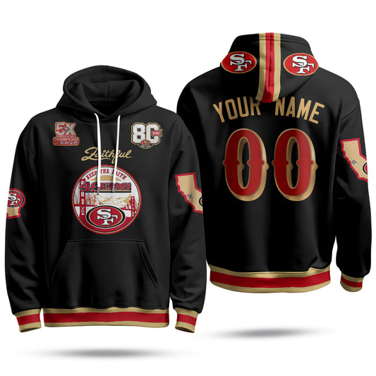 SF Faithful to The Bay Custom Fleece Hoodie - Printed