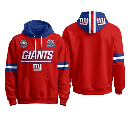 New York Giants 4X Champs S.Bowl Hoodie - Stitched