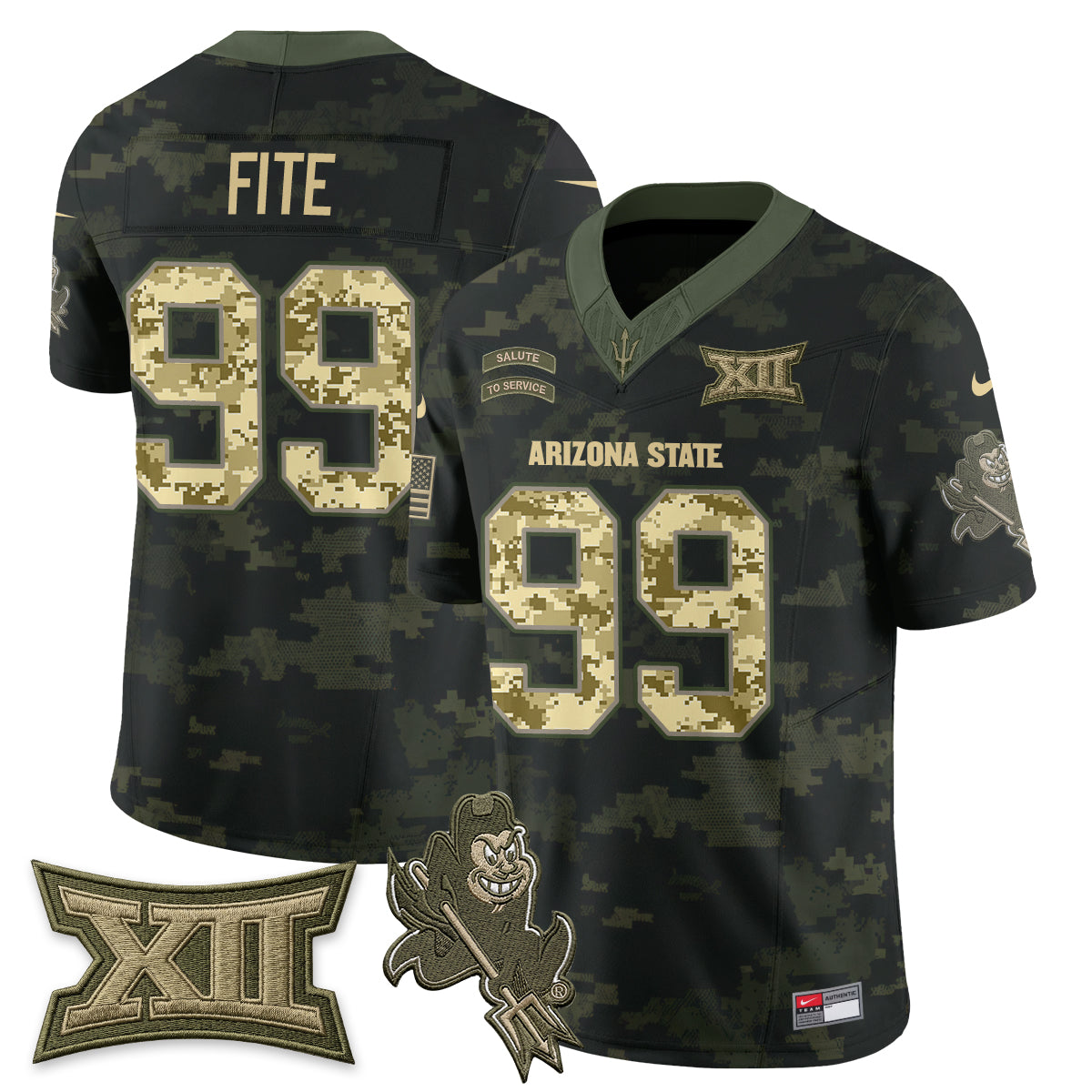 Arizona State Sun Devils 2026 Salute to Service Vapor Jersey - Stitched