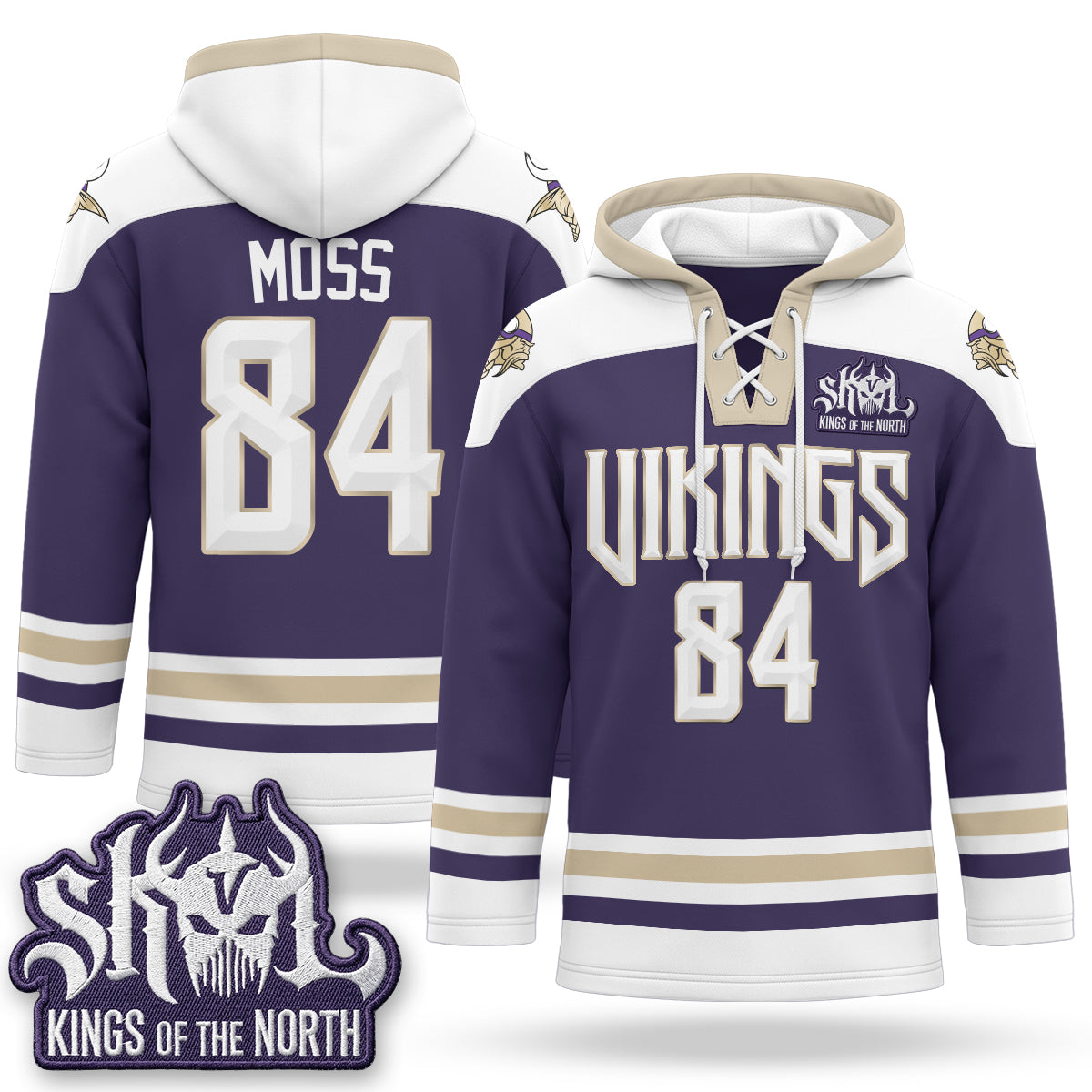 Minnesota Vikings 2026 Rivalries Fleece-Lined Hockey Hoodie - Stitched