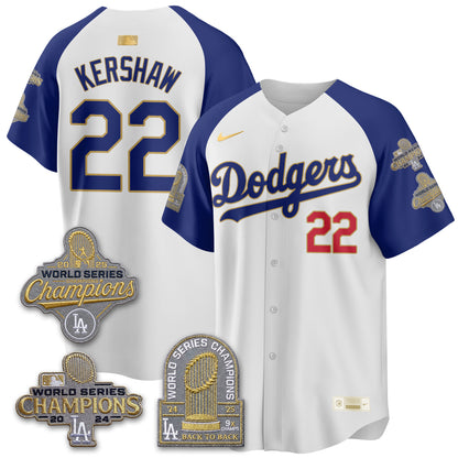 LAD Gold Collection Stadium Vapor Limited Jersey - Back to Back 9x Champs - All Stitched