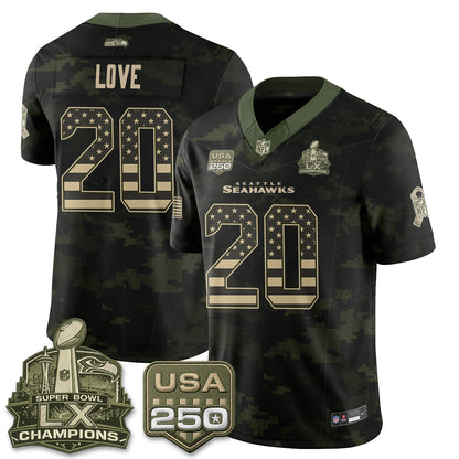 Seattle Seahawks 2026 Salute to Service Edition Vapor Jersey - Stitched
