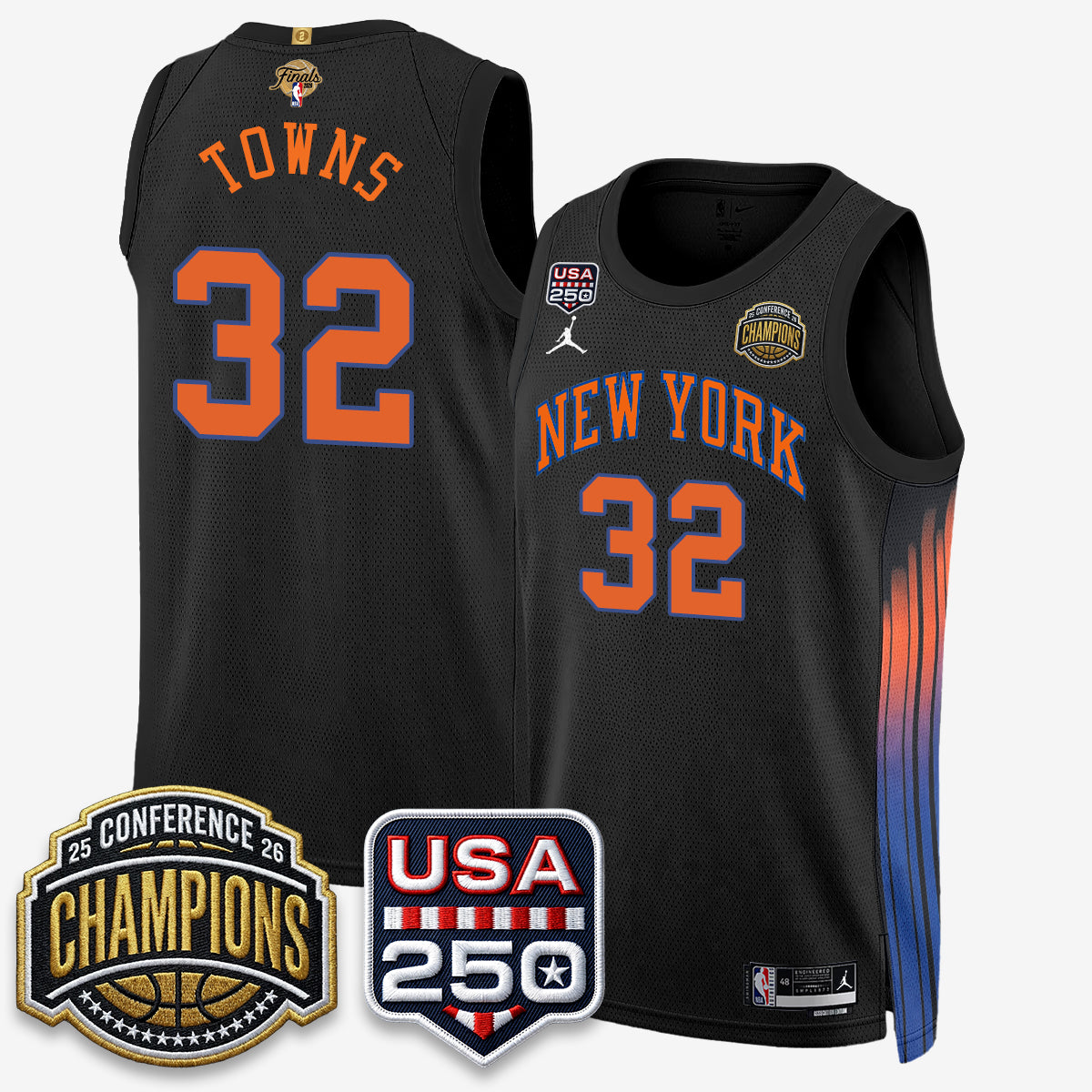 New York Knicks 2026 NBA Eastern Conference Champions City Edition Jersey V2- Stitched