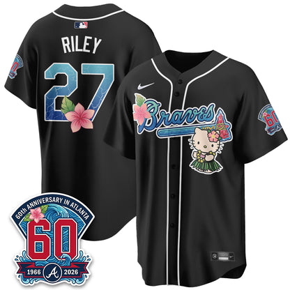 Atlanta Braves x Meow Aloha Spirit Vapor Jersey - Stitched
