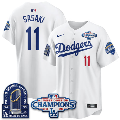 LAD 2026 NL West Champs Vapor Jersey- Stitched