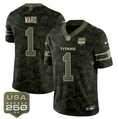 Tennessee Titans 2026 Salute to Service Edition Vapor Jersey - Stitched