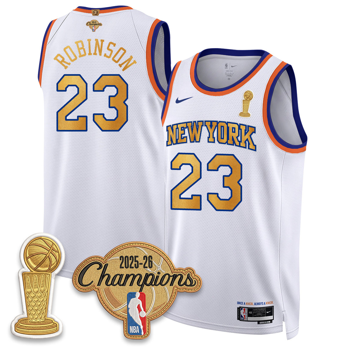 New York Knicks Champions Night Vapor Jersey - Stitched