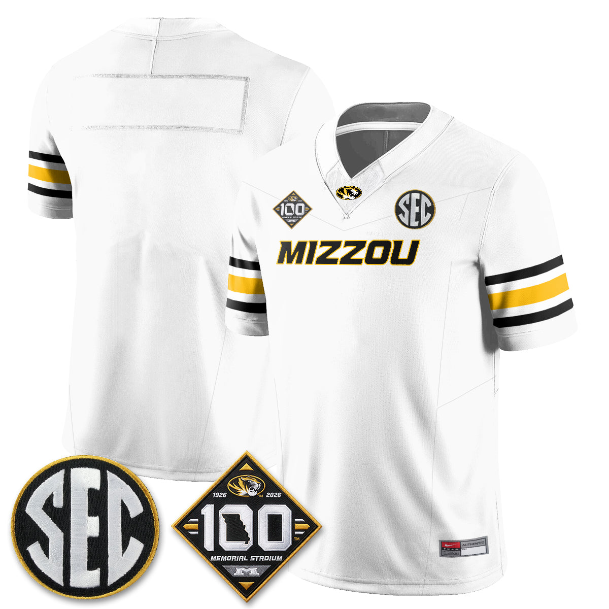 MIZZ 100th Anniversary of Memorial Stadium Vapor Jersey - Stitched