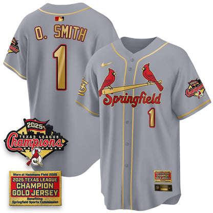 STL Springfield's Championship Gold Limited Jerseys - Stitched