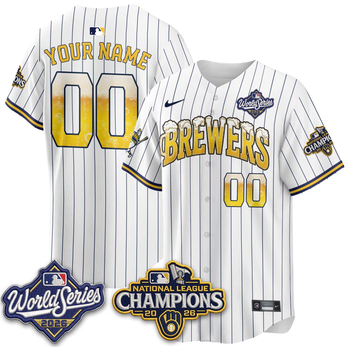 MIL "Pitcher & Pint" 2026 NL Champions Custom Vapor Jersey - Stitched
