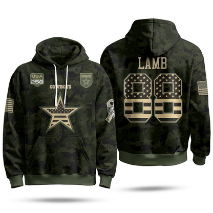 DAL 2026 Salute To Service Edition Pullover Hoodie - Printed