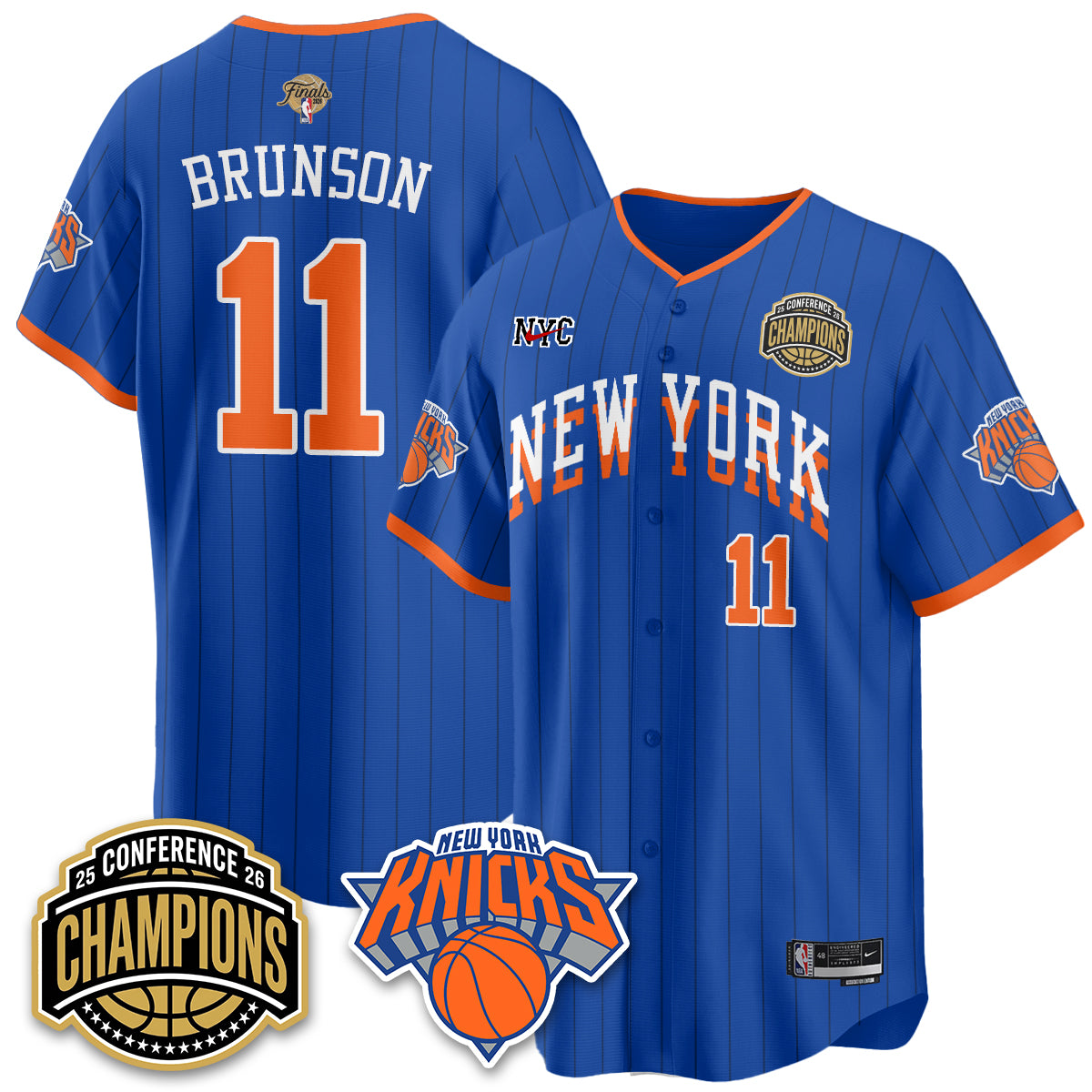 New York Knicks 2026 NBA Finals Vapor City Edition Jersey V2- Stitched