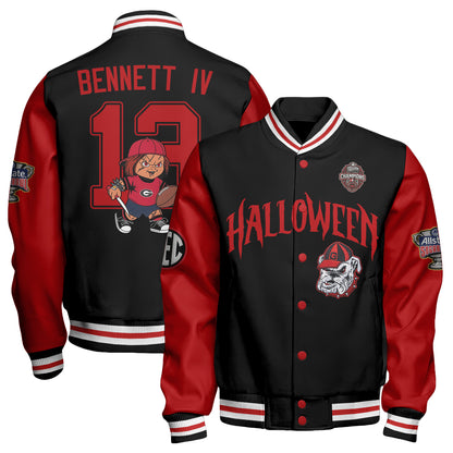 GB x Killer Doll Horror Movie Halloween 2026 Edition Baseball Jacket - Printed