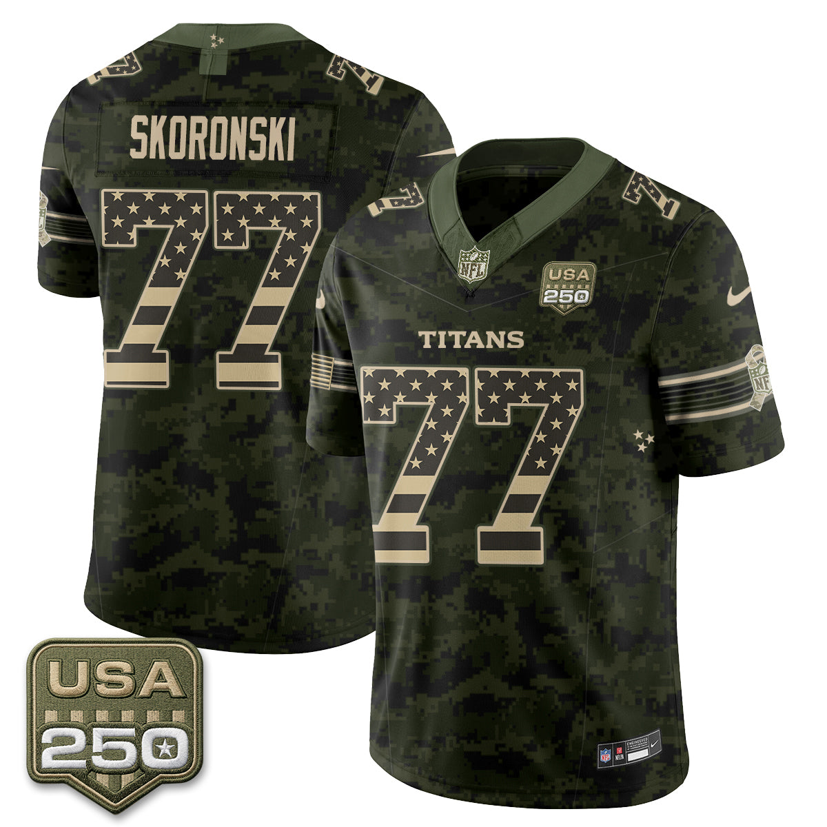 Tennessee Titans 2026 Salute to Service Edition Vapor Jersey - Stitched