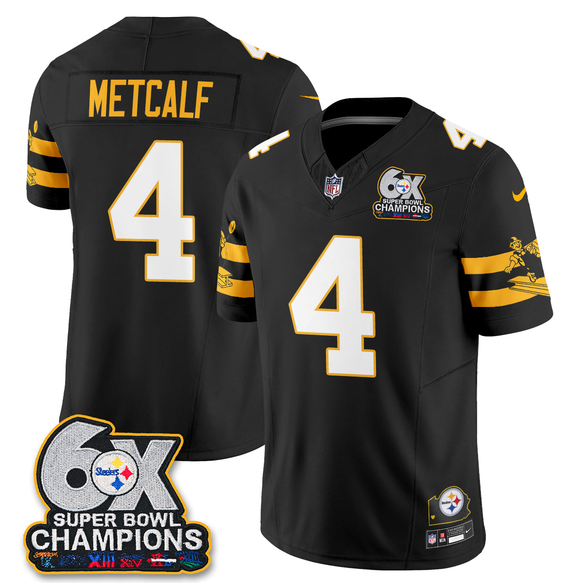 PIT 6X Champs Throwback V2 Vapor Jersey - Stitched