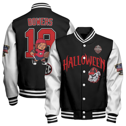 GB x Killer Doll Horror Movie Halloween 2026 Edition Baseball Jacket - Printed