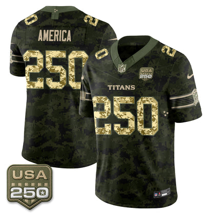Tennessee Titans 2026 Salute to Service Edition Vapor Jersey - Stitched