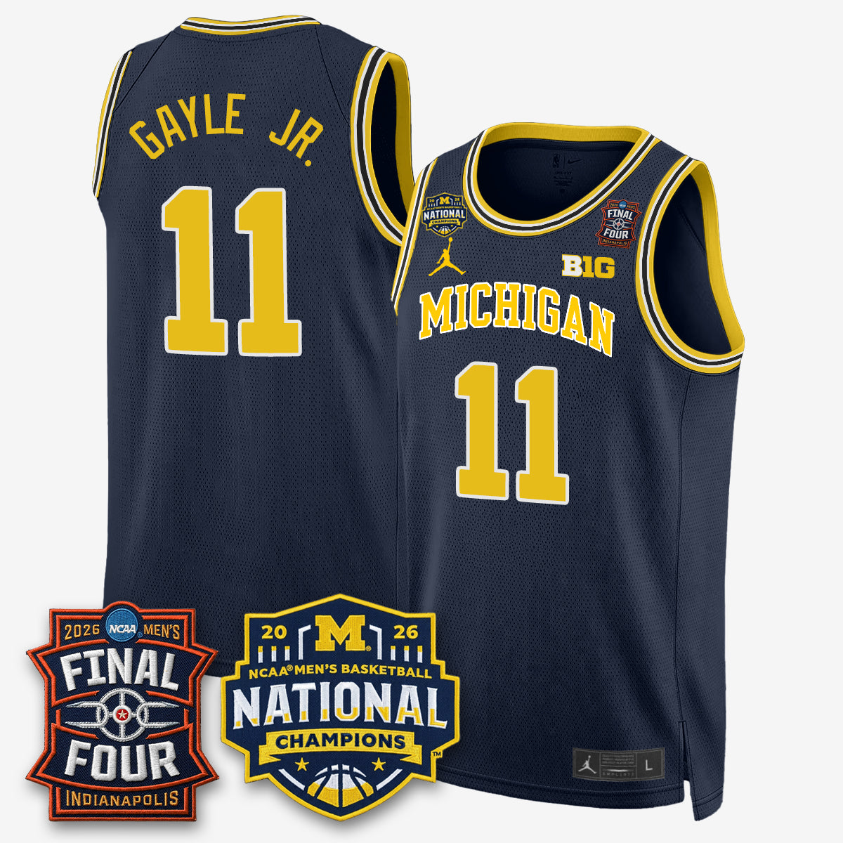 MICH 2026 NCAA Men's Basketball Champions Limited Jersey - All Stitched