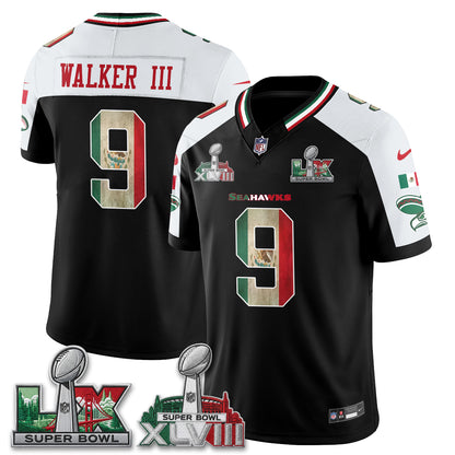 Seattle Seahawks Mexico Edition Vapor Jersey V2- Stitch