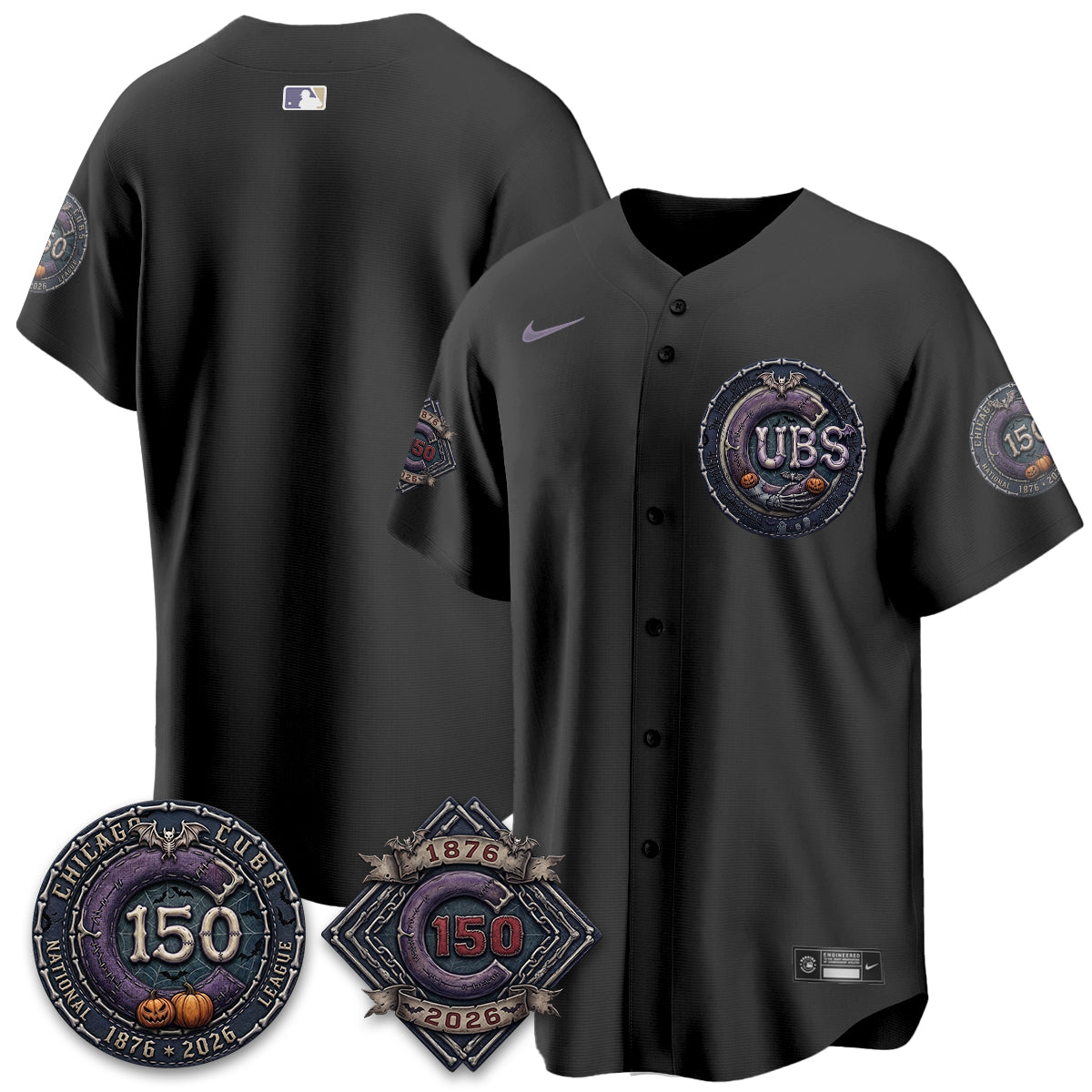 Chicago Cubs Nightmare Edition Vapor Limited Jersey - Printed