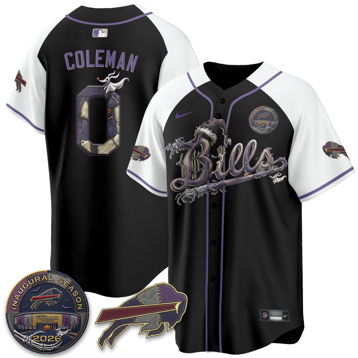 BUF 2026 Nightmare Edition Vapor Baseball Jersey - Stitched