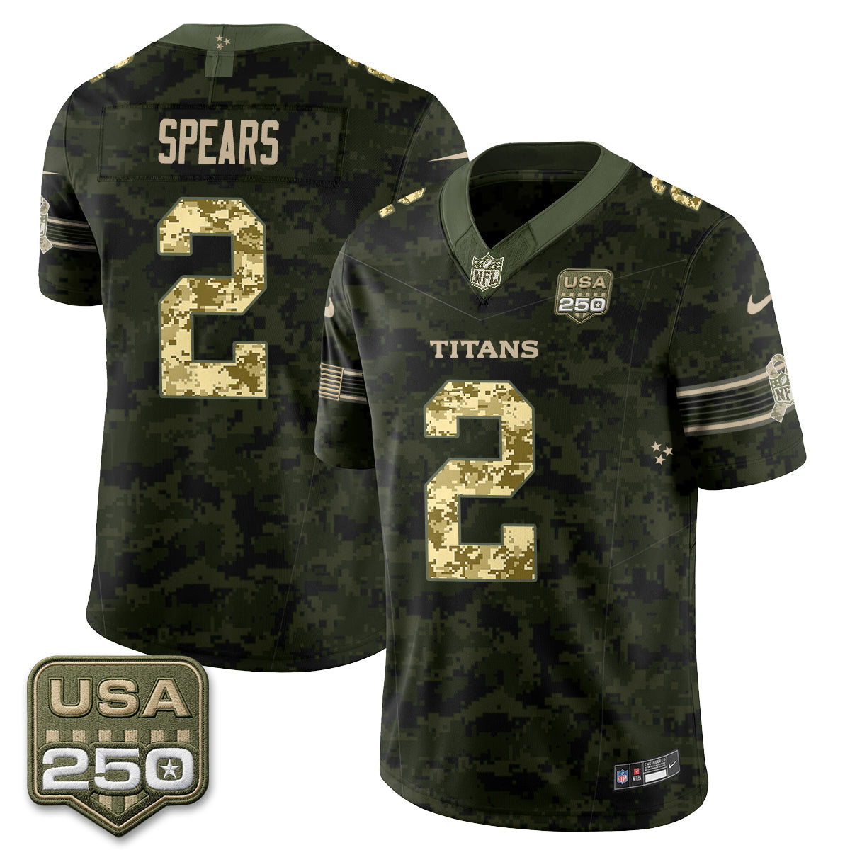 Tennessee Titans 2026 Salute to Service Edition Vapor Jersey - Stitched